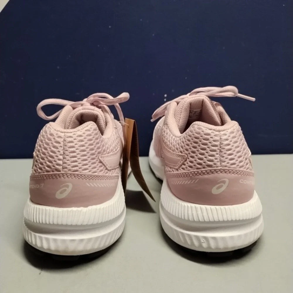 ASICS Contend‎ 7 GS Running Sneakers Kids US 7 Pink White Athletic 1014A192-707